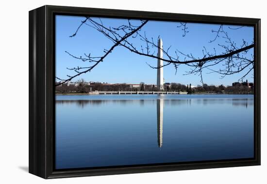 Washington Monument and Reflection-null-Framed Stretched Canvas