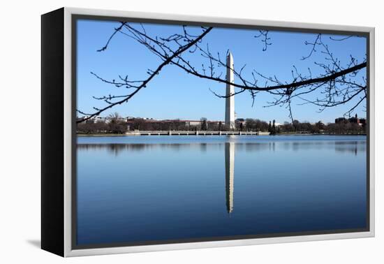 Washington Monument and Reflection-null-Framed Stretched Canvas