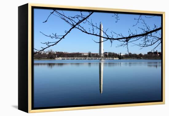 Washington Monument and Reflection-null-Framed Stretched Canvas