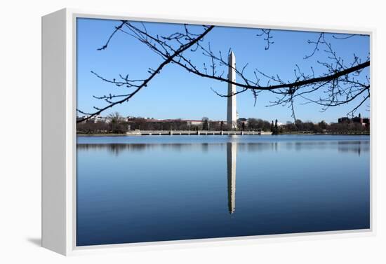 Washington Monument and Reflection-null-Framed Stretched Canvas