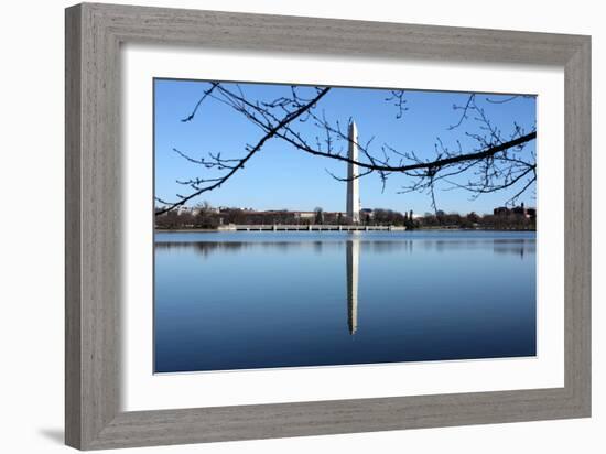 Washington Monument and Reflection-null-Framed Photo