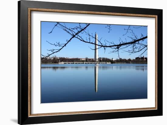 Washington Monument and Reflection-null-Framed Photo