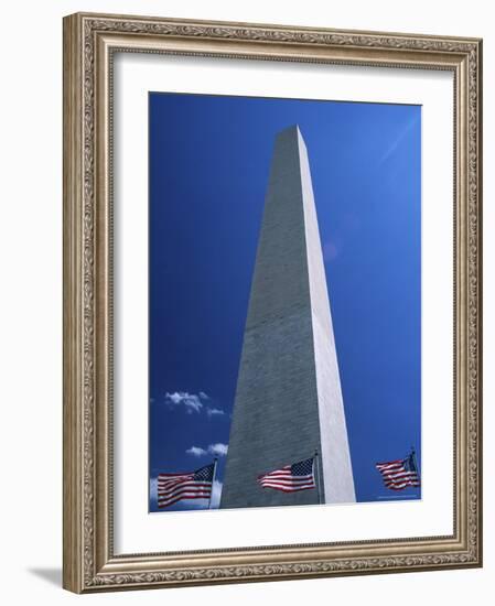 Washington Monument and Stars and Stripes Flags, Washington D.C., USA-Jonathan Hodson-Framed Photographic Print