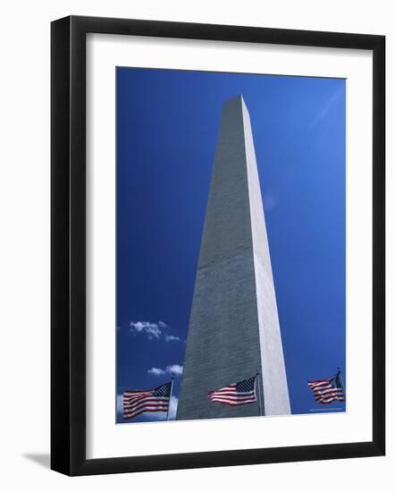 Washington Monument and Stars and Stripes Flags, Washington D.C., USA-Jonathan Hodson-Framed Photographic Print