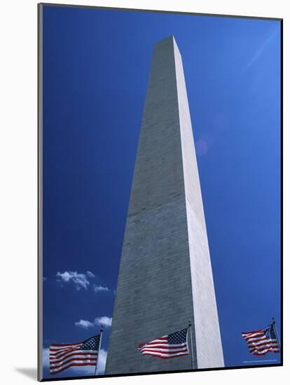 Washington Monument and Stars and Stripes Flags, Washington D.C., USA-Jonathan Hodson-Mounted Photographic Print