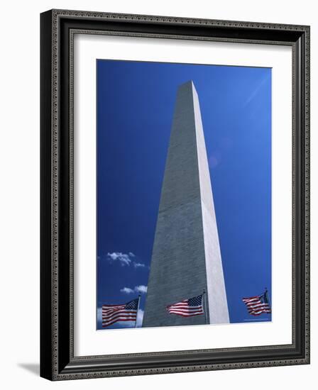 Washington Monument and Stars and Stripes Flags, Washington D.C., USA-Jonathan Hodson-Framed Photographic Print