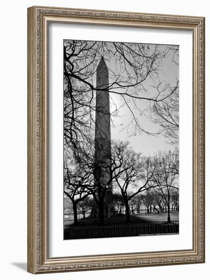 Washington Monument Black and White DC-null-Framed Photo