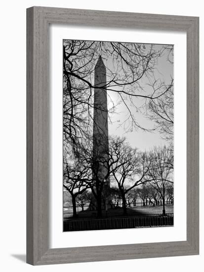 Washington Monument Black and White DC-null-Framed Photo