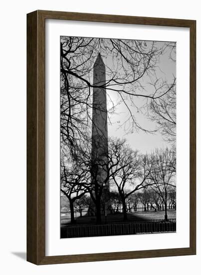 Washington Monument Black and White DC-null-Framed Photo