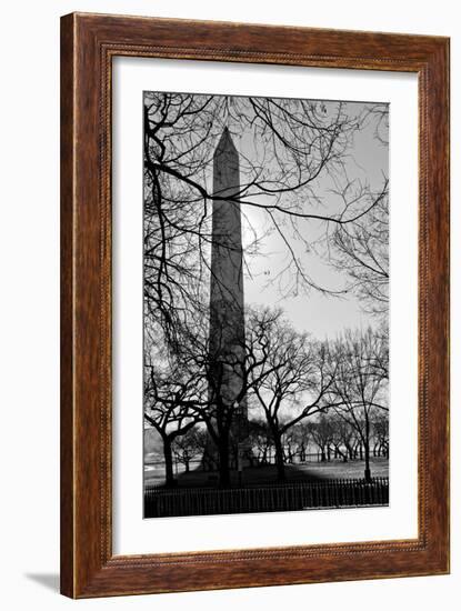 Washington Monument Black and White DC-null-Framed Photo