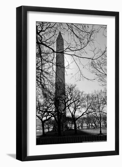 Washington Monument Black and White DC-null-Framed Photo