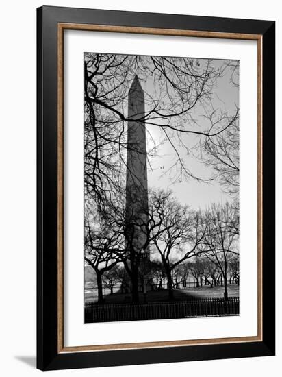 Washington Monument Black and White DC-null-Framed Photo
