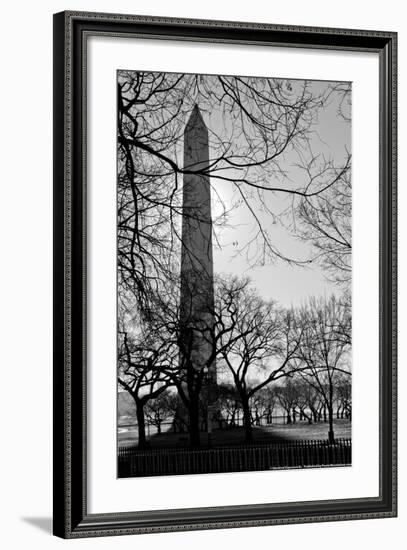 Washington Monument Black and White DC-null-Framed Photo