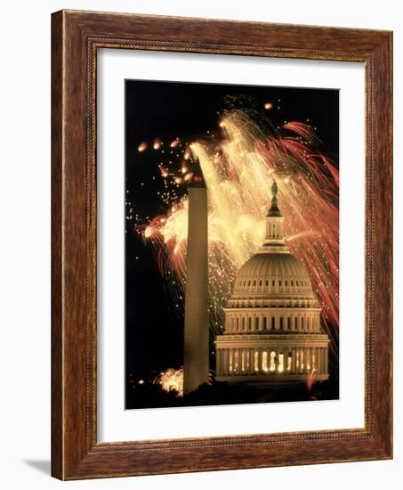 Washington Monument Capitol Building Washington, D.C. USA-null-Framed Photographic Print