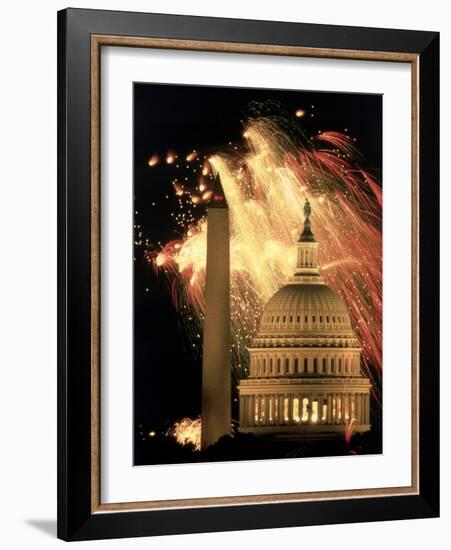 Washington Monument Capitol Building Washington, D.C. USA-null-Framed Photographic Print