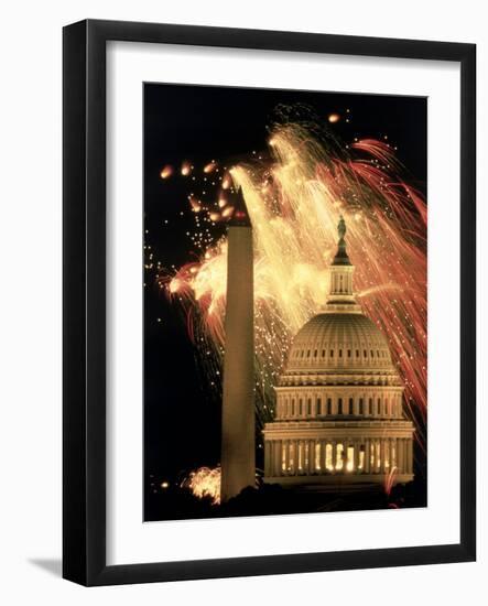 Washington Monument Capitol Building Washington, D.C. USA-null-Framed Photographic Print