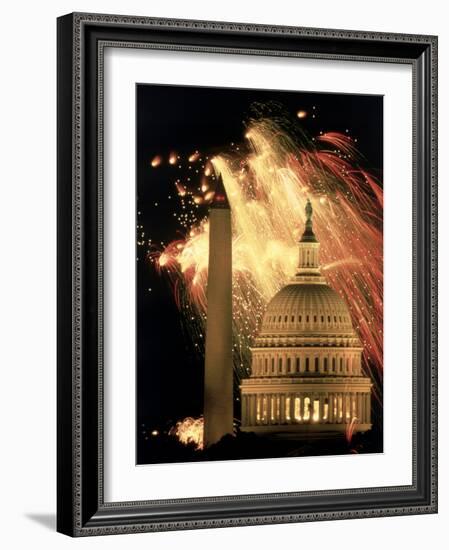 Washington Monument Capitol Building Washington, D.C. USA-null-Framed Photographic Print