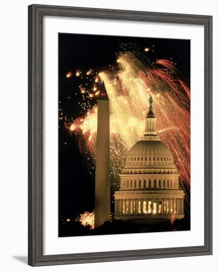 Washington Monument Capitol Building Washington, D.C. USA-null-Framed Photographic Print