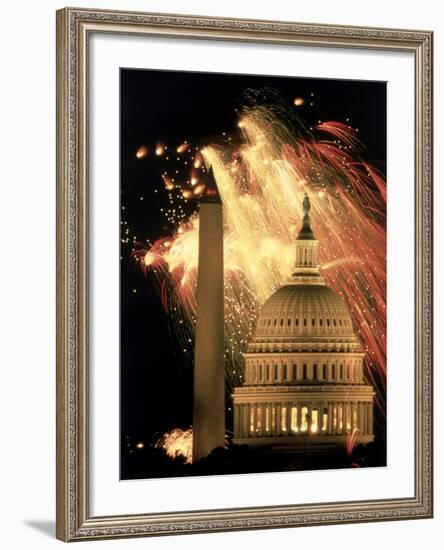 Washington Monument Capitol Building Washington, D.C. USA-null-Framed Photographic Print