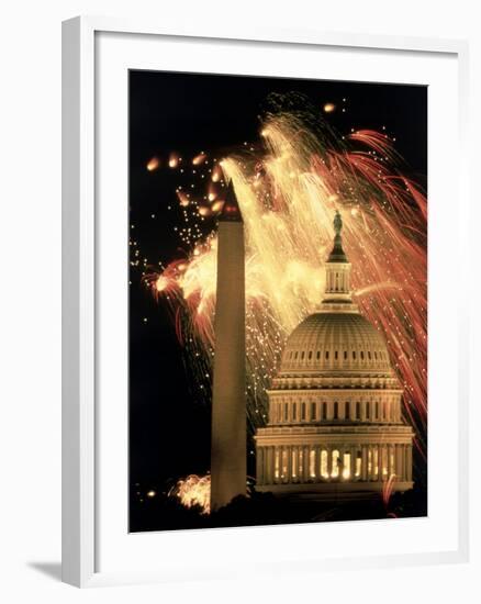 Washington Monument Capitol Building Washington, D.C. USA-null-Framed Photographic Print