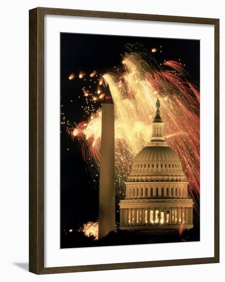 Washington Monument Capitol Building Washington, D.C. USA-null-Framed Photographic Print