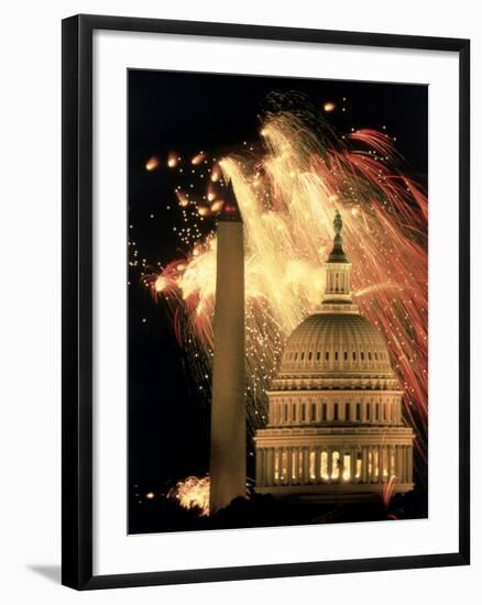 Washington Monument Capitol Building Washington, D.C. USA-null-Framed Photographic Print