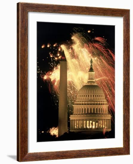 Washington Monument Capitol Building Washington, D.C. USA-null-Framed Photographic Print