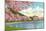 Washington Monument, Cherry Blossoms, Washington D.C.-null-Mounted Art Print
