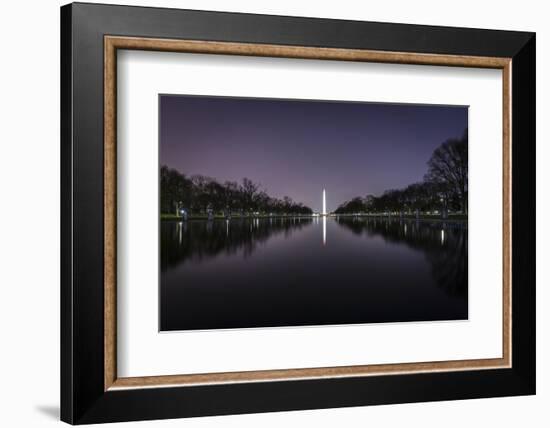 Washington Monument in Reflection Pool-Belinda Shi-Framed Photographic Print