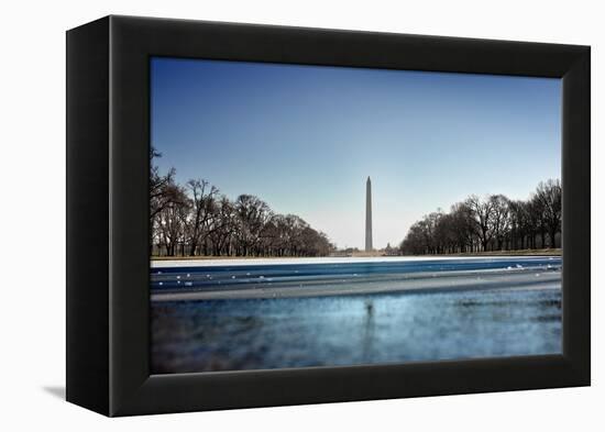 Washington Monument Reflecting Pool Washington DC-null-Framed Stretched Canvas