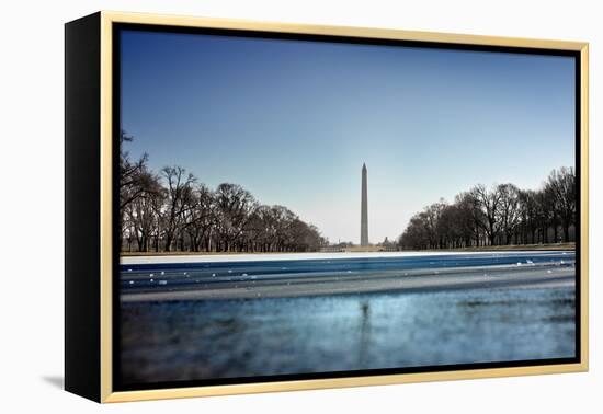 Washington Monument Reflecting Pool Washington DC-null-Framed Stretched Canvas