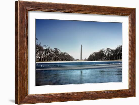 Washington Monument Reflecting Pool Washington DC-null-Framed Photo