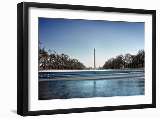 Washington Monument Reflecting Pool Washington DC-null-Framed Photo