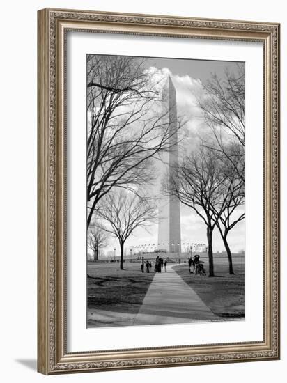 Washington Monument Through Trees-null-Framed Photo