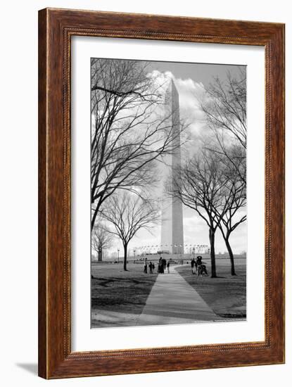 Washington Monument Through Trees-null-Framed Photo