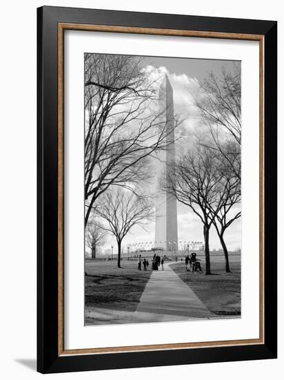 Washington Monument Through Trees-null-Framed Photo