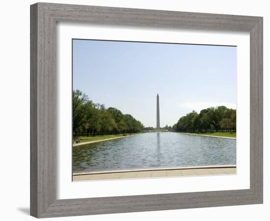 Washington Mounument from the Lincoln Memorial, Washington D.C., USA-Robert Harding-Framed Photographic Print