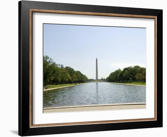 Washington Mounument from the Lincoln Memorial, Washington D.C., USA-Robert Harding-Framed Photographic Print