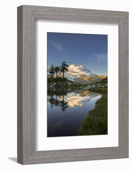 Washington, Mt. Baker Reflecting in a Tarn on Park Butte-Gary Luhm-Framed Photographic Print