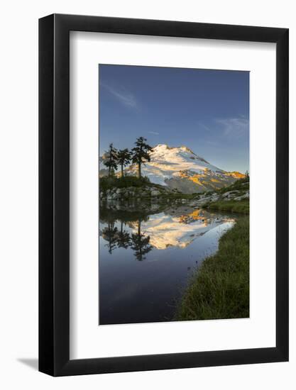 Washington, Mt. Baker Reflecting in a Tarn on Park Butte-Gary Luhm-Framed Photographic Print