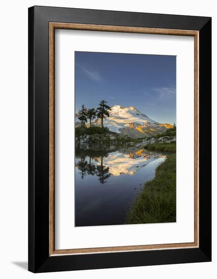 Washington, Mt. Baker Reflecting in a Tarn on Park Butte-Gary Luhm-Framed Photographic Print