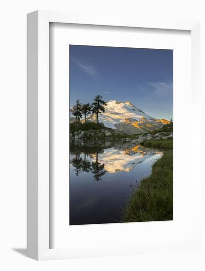 Washington, Mt. Baker Reflecting in a Tarn on Park Butte-Gary Luhm-Framed Photographic Print