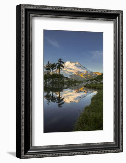 Washington, Mt. Baker Reflecting in a Tarn on Park Butte-Gary Luhm-Framed Photographic Print