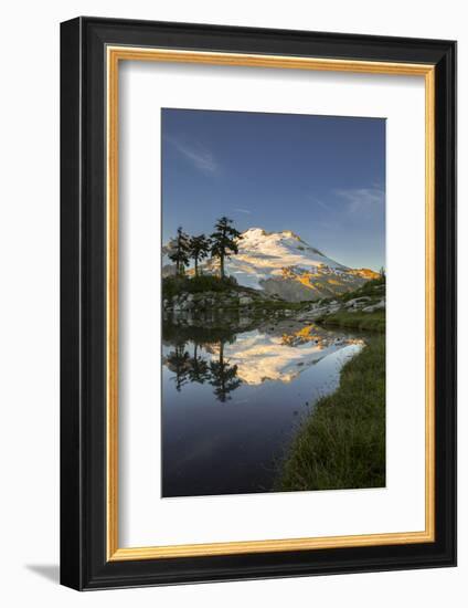 Washington, Mt. Baker Reflecting in a Tarn on Park Butte-Gary Luhm-Framed Photographic Print