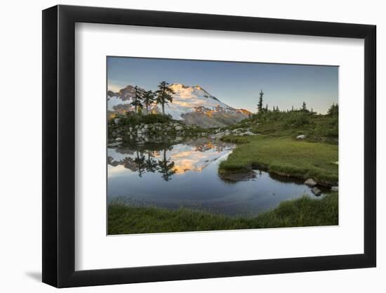 Washington, Mt. Baker Reflecting in a Tarn on Park Butte-Gary Luhm-Framed Photographic Print