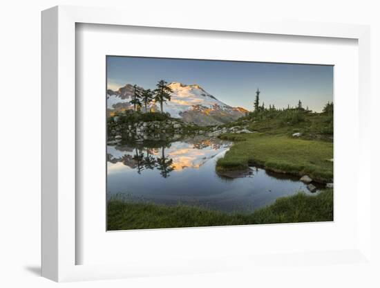 Washington, Mt. Baker Reflecting in a Tarn on Park Butte-Gary Luhm-Framed Photographic Print