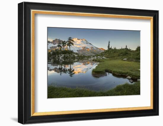 Washington, Mt. Baker Reflecting in a Tarn on Park Butte-Gary Luhm-Framed Photographic Print