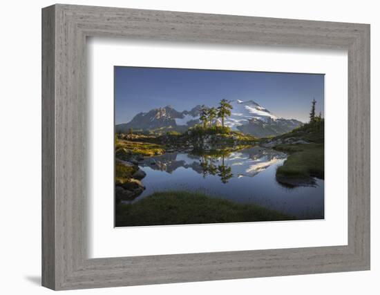 Washington, Mt. Baker Reflecting in a Tarn on Park Butte-Gary Luhm-Framed Photographic Print