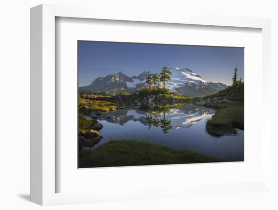 Washington, Mt. Baker Reflecting in a Tarn on Park Butte-Gary Luhm-Framed Photographic Print