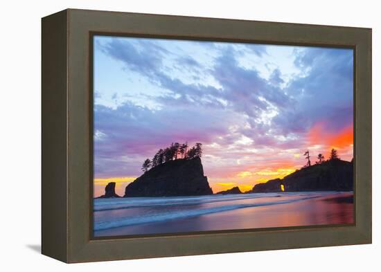 Washington, Olympic National Park. Second Beach at Sunset-Jaynes Gallery-Framed Premier Image Canvas